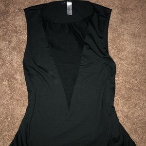 Black Mesh front T-shirt and tank top.
